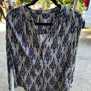 Chico's Blue and Cream Top size 1.5